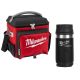 Milwaukee 21 Qt. Soft Sided Jobsite Lunch Cooler with PACKOUT Black 12 oz. Insulated Bottle with Sip Lid