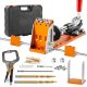 SKYSHALO Pocket Hole Jig Kit, 34 Pcs Pocket Hole Jig System with 11 in. C-clamp, Fixture, Step Drills, Wrenches, Plasma Cutter