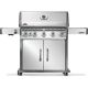 NAPOLEON Rogue PRO 625 5-Burner Propane Gas Grill in Stainless Steel with Infrared Side Burner and Stainless Steel Cooking Grids