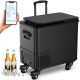 Gilati Blcak 40 qt. Portable Car Cooler with APP Control, Handle and Wheels for Camping, Travel, RV, Truck, Boat and Home Use