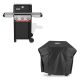 Weber Spirit E-325 3-Burner Liquid Propane Gas Grill in Black with Sear Zone and Grill Cover