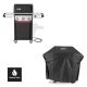 Weber Spirit EP-325 3-Burner Natural Gas Grill in Black with Grill Cover