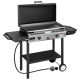 VIVOHOME Detachable 2-Burner Outdoor Portable Propane Gas Grill in Black with 2-Wheels