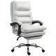 Vinsetto Executive Massage Office Chair, Heated Reclining Chair with Footrest, Microfiber, Light Gray