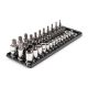 TEKTON 43-Pieces 1/4,3/8,1/2 in. Dr. German Auto Torx Triple Square TR Triple Square Bit and External Star Socket Set w/ Rails