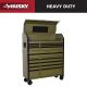 Husky Heavy Duty 52 in. W 15-Drawer Matte Army Green Rolling Tool Chest Combo