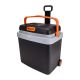 Justincity 35 qt. Electric Car cooler and Warmer with Draw Bar and Wheels Black
