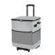 Unbranded 42 qt. Collapsible Large Rolling Soft-Side Cooler with Wheels and Adjustable Handle-Gray