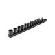 TEKTON 1/4 in. Drive 6-Point Impact Socket Set with Rail, 13-Piece (5/32-11/16 in.)