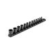 TEKTON 1/4 Inch Drive 12-Point Impact Socket Set with Rail, 13-Piece (5/32-11/16 in.)