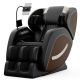 Noble House Pilan Black + Brown PU Leather Power Motorized Zero Gravity Reclining Massage Chair, Full Body Air Pressure, Lights