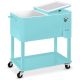 Best Choice Products 20 gal Turquoise Wheeled Chest Cooler with Bottle Opener, Drain Plug