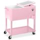 Best Choice Products 20 gal Pink Wheeled Chest Cooler with Bottle Opener, Drain Plug