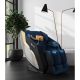 Picket House Furnishings Enhance Navy Faux Leather Massage Chair with 2D Human Therapy Mimic Massage Mechanism