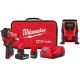 Milwaukee M12 FUEL 12V Li-Ion Brushless Cordless Stubby 1/2 in. Impact Wrench Kit w/ 5.0Ah, 2.5Ah High Output Batteries & Inflator