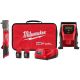 Milwaukee M12 FUEL 12V Lithium-Ion Brushless Cordless 3/8 in. Right Angle Impact Wrench Kit with Two 2.0 Ah Batteries & Inflator