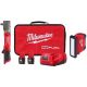 Milwaukee M12 FUEL 12V Lithium-Ion Brushless Cordless 1/2 in. Right Angle Impact Wrench Kit w Two 2.0 Ah Batteries & ROVER Light