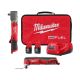 Milwaukee M12 FUEL 12V Lithium-Ion Brushless Cordless 1/2 in. Right Angle Impact Wrench Kit w Two 2.0 Ah Batteries & Multi-Tool