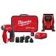 Milwaukee M12 FUEL 12V Lithium-Ion Brushless Cordless 4-in-1 Installation 3/8 in. Drill Driver Kit w 4-Tool Heads & M12 Inflator