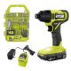 RYOBI ONE+ 18V Cordless 1/4 in. Impact Driver Kit with 1.5 Ah Battery, Charger, and Drill and Impact Drive Kit (40-Piece)