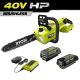 RYOBI 40V HP Brushless 14 in. Battery Chainsaw with 4.0 Ah Battery, 4.0 Ah EDGE Battery and Charger
