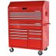 Husky 42 in. 12-Drawer 24.5 in. Deep Tool Chest/Rolling Cab Set Gloss Red