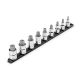 TEKTON 1/2 Inch Drive Hex Bit Socket Set with Rail, 9-Piece (1/4-3/4 in. )