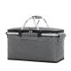 Justincity 20 qt. Large Insulated Foldable Soft-Side Cooler Bag for Outdoor Camping, Picnic and Travel in Gray