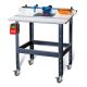 POWERTEC Router Table and Fence System with Safety Paddle Switch and Mobile Base, Multi-Purpose Tool Stand with Wheels