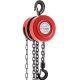 SKYSHALO Capacity Hand Chain Hoist 8 ft. Lift Manual Chain Hoist for Lifting Goods in Transport, Construction Sites, Red, 1-Ton
