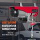 SKYSHALO Electric Chain Hoist 1600 Watt Electric Steel Wire Winch with 14 ft. 2200 lbs. Wired Remote Control for Garage Warehouse