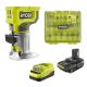 RYOBI ONE+ 18V Cordless Compact Router Kit with 2.0 Ah Battery, Charger, and 24-Piece Router Bit Set