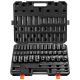 SKYSHALO 1/2 in. Impact Sockets Set 6 Point Drive Bit Ratchet Tool Kit Case (43-Piece)