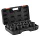 SKYSHALO Axle Nut Impact Socket Set, 3/4 in. Drive 6-Point 8-Piece SAE Spindle Nut Socket Set, CR-MO Heat Treated Socket Set