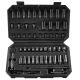 SKYSHALO 1/4 in. Impact Sockets Set 6 Point Drive Bit Ratchet Tool Kit Case (55-piece)
