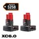 Milwaukee M12 12V Lithium-Ion XC Extended Capacity Battery Pack 6. 0Ah (2-Pack)
