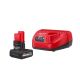 Milwaukee M12 12-Volt Lithium-Ion XC High Output 5.0 Ah Battery Pack with Charger Starter Kit