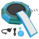 SKYSHALO Inflatable Water Bouncer, Portable Bounce Swim Platform with Slide, 3-Step Ladder, 10ft. Recreational Water Trampoline