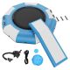 SKYSHALO Inflatable Water Bouncer, 10ft. Recreational Water Trampoline, Portable Bounce Swim Platform with Slide