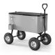 Karl home 80 qt. Gray Outdoor Food and Beverage Wagon Rolling Cooler Ice Chest With Handle And 10 in. Wheels
