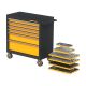 GEARWRENCH MEGAMOD 36 in. 6-Drawer Rolling Cabinet with Metric Mechanics Tool Set in Modular Foam Trays (358-Piece)