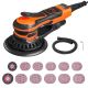 SKYSHALO Random Orbital Sander 5 and 6 in. 350 W Corded Brushless Orbital Sander 10,000 PRM 6-Variable Speed Electric Palm Sander