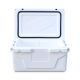Unbranded 65 qt. Portable Insulated Ice Cooler with UV Protection, Freezer-Style Seal and Drain Plug for Camping and Travel, White