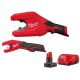 Milwaukee M12 12 Volt Lithium Ion Cordless 2 in. Copper Tubing Cutter & M12 1 in. Copper Cutter with M12 4.0 Ah Starter Kit