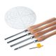 POWERTEC 4PCS Carbide Lathe Tools with 10 in. Center Finder Compass, Wood Lathe Tools, Lathe Tools with Replaceable Blades