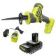 RYOBI ONE+ 18V Cordless One-Handed Reciprocating Saw Kit with 2 Ah Battery and Charger