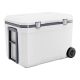 SKYSHALO Portable Cooler, 45 qt. Wheeled Cooler with Ice Retention, Handles and Cup Holder, Lightweight Rigid Material Insulated