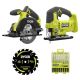 RYOBI ONE+ 18V Cordless 2-Tool Combo Kit with 5-1/2 in. Circular Saw and Jig Saw (Tools Only) with Extra Blades