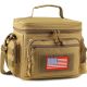 Misopily 13 qt. Lunch Box Tactical Webbing Leakproof Insulated Large Capacity Cooler with Adjustable Strap Brown