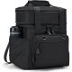 Misopily 15 qt. Expandable Insulated Lunch Box with Leakproof Cooler Tote Bag Organizer for Adults Black